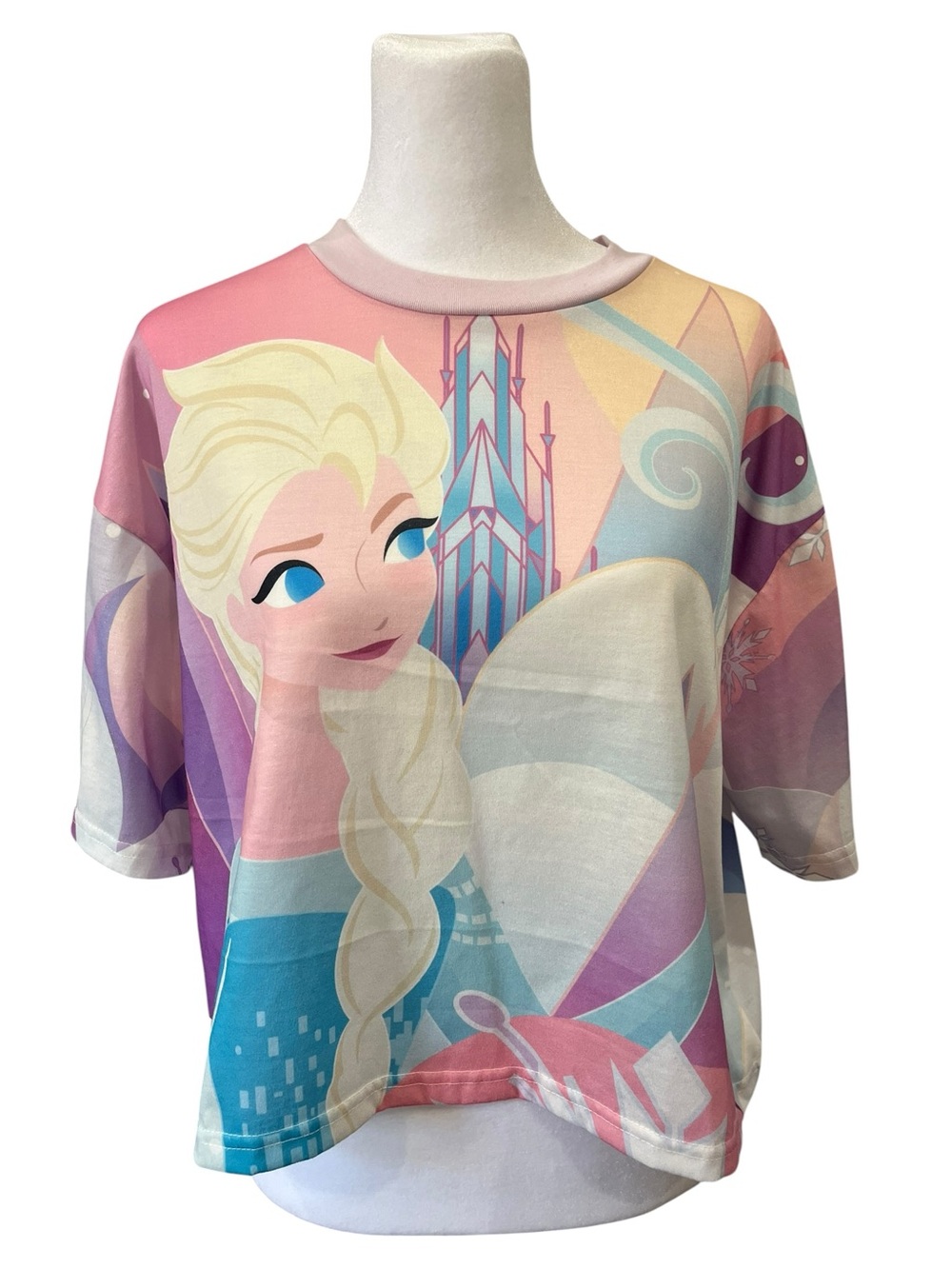 Women's Frozen Elsa Graphic Box Tee Size XS